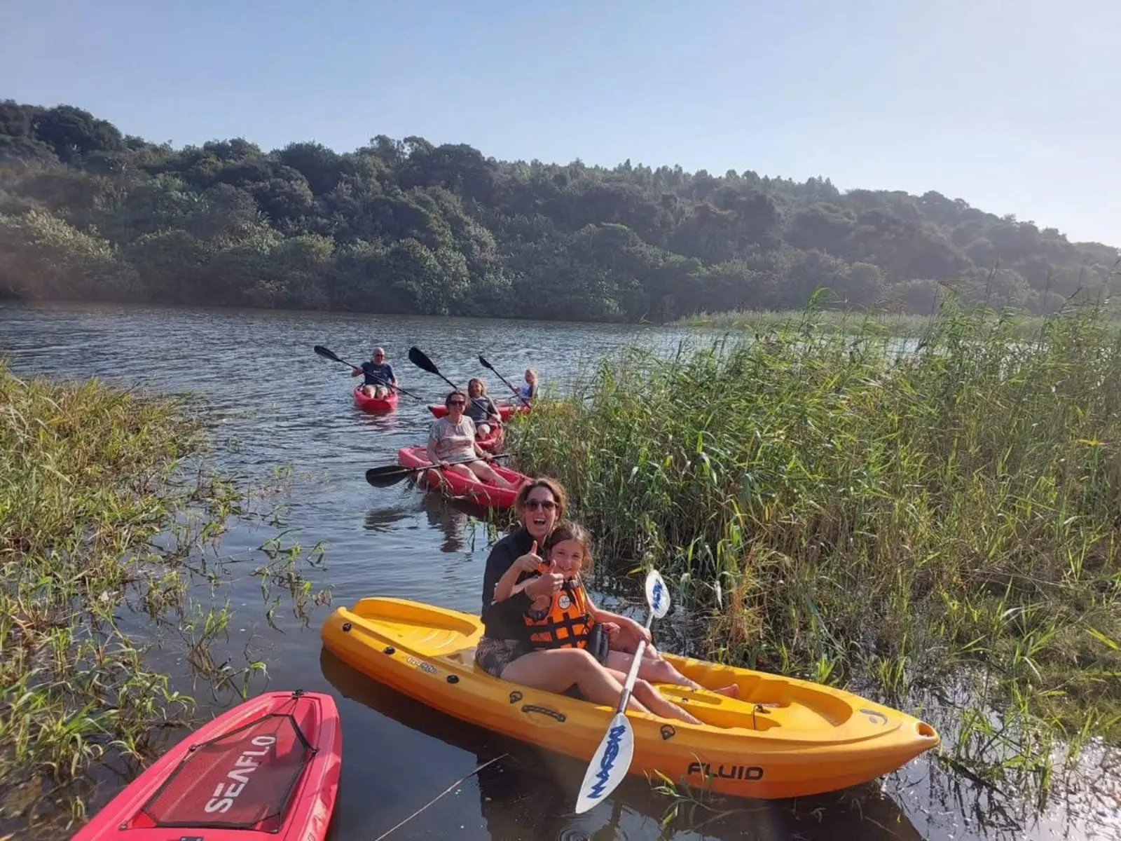 Kayaking on Umhlotaan lagoon